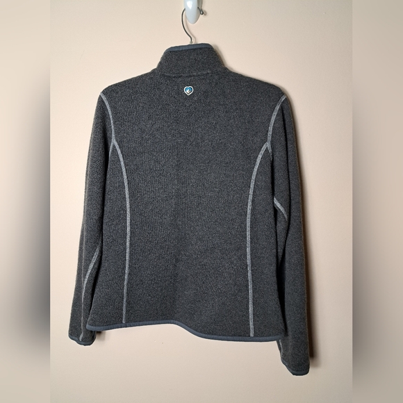 KUHL Women's Sz M "Alfpaca Fleece" Full Zip Gray Jacket w/ Thumb Holes & Pockets - Picture 6 of 12